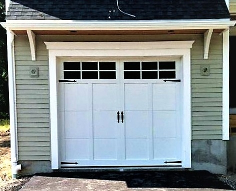 Carriage Style Door, 6-Pane Glass, Decorative Hardware