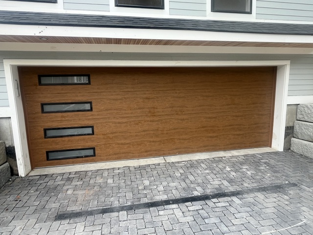 Flush Panel Design With Slim Contemporary Windows, Frosted Glass